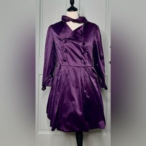XXI Twist Goth Steampunk Edwardian purple jacket dress ladies M dark romance